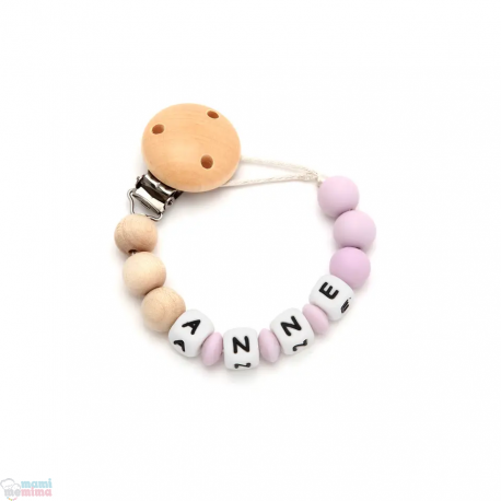 Catenella Portaciuccio Silicone Con Nome Personalizatto Sweet Blue