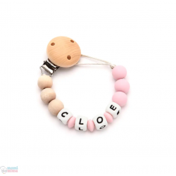 Catenella Portaciuccio Silicone Con Nome Personalizatto Sweet Blue