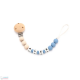 Catenella Portaciuccio Silicone Con Nome Personalizatto Sweet Blue