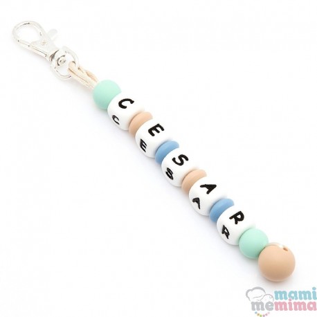 Llavero de Silicona Personalizado con Nombre Blue&Mint