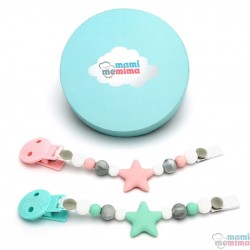 Pacote de Dois Tira de chucha Star Sweet Pink & Star Sweet Mint