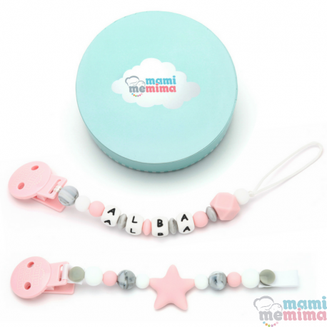 Pack 2 Chupeteros Silicona Sweet Pink