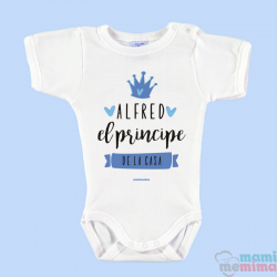 Body Bebê Personalizado com o Nome "Príncipe da Casa"