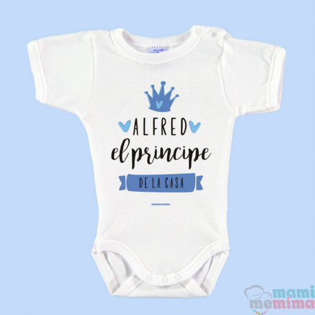 Body Bebê Personalizado "Príncipe da Casa Azul"