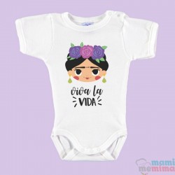 Body Bebê Frida Khalo "Viva La Vida"
