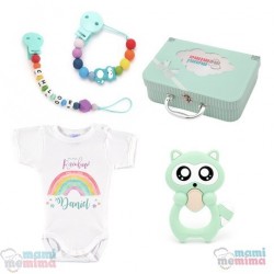 Canastilla Mima Rainbow Arcoiris - Felicidades Mamá, Bienvenido Bebé