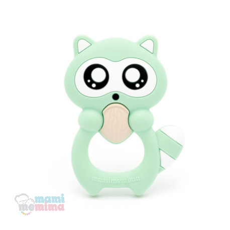 Mordedor Silicone Baby Guaxinim Mint