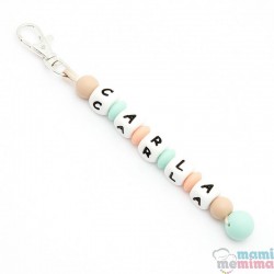 Llavero de Silicona Personalizado con Nombre Pink&Mint